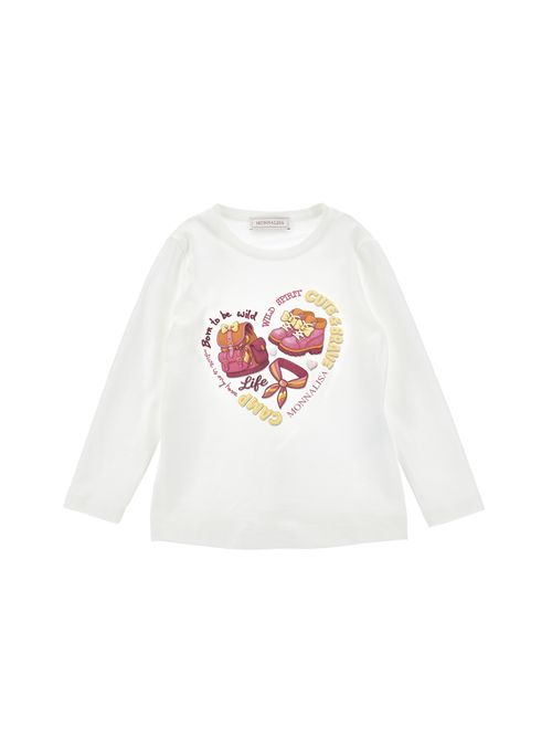 T-shirt, bambina, in jersey di cotone stretch. MONNALISA | 11H624 82010198